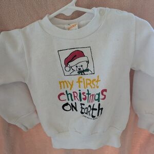 Kids White Christmas Bear Sweatshirt